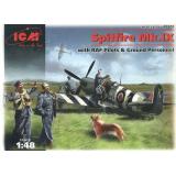 ICM48801  Spitfire Mk.IX with RAF pilots & ground personnel