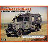 ICM35467  Henschel 33 D1 Kfz.72 WWII German radio communication truck