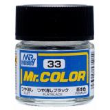 Краска эмалевая "Mr. Color" плоская черная, 10 мл