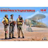 Пилоты ВВС Великобритании в тропической униформе (1939-1943) (3 фигурки)