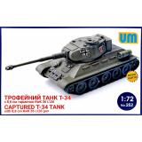 Трофейний танк Т-34 с 88 мм пушкой KwK 36L/36 1:72
