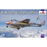 D.H.100 Vampire Mk6 RAF jet fighter 1:72