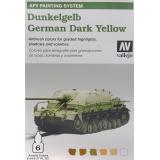 Набор красок "AFV Dunkelgelb German Dark Yellow", 6 шт