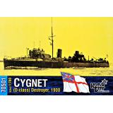 Эсминец HMS "Cygnet" (D-class), 1900 г. 1:700