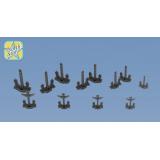 Японские морские якоря (12 типов x 5 шт.), 60 шт. 1:350