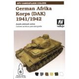 Набор красок "Цветовая модуляция немецкого африканского корпуса 1941/42 (ДАК)"
