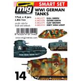 Набор акриловых красок AMMO A-MIG-7144: I мировая, немецкие танки