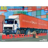 Седельный тягач МАЗ-5432 с полуприцепом-контейнеровозом МАЗ-938920 1:43