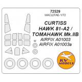 Маска для модели самолета Curtis Hawk 81-A-2 (Airfix) 1:72