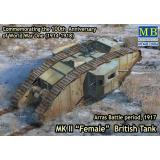 Британский танк Mk II "Female", битва под Аррасом, 1917 1:72