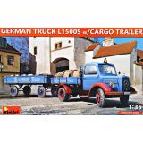 Немецкий грузовик L1500S с грузовым прицепом
