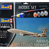Подарочный набор c моделью самолета Airbus A320 Etihad 1:144
