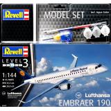 Подарочный набор с моделью самолета Embraer 190 "Lufthansa" 1:144