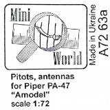 Питот и антенна для "Piper" PA-47 "Amodel" 1:72