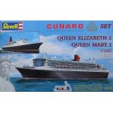 Подарочный набор с пароходами Queen Mary 2 / Queen Elizabeth 2 1:1200