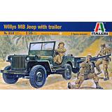 Американский армейский автомобиль "Willys" с прицепом 1:35