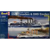 Немецкие крейсеры «Дрезден» или «Эмден» 1:350