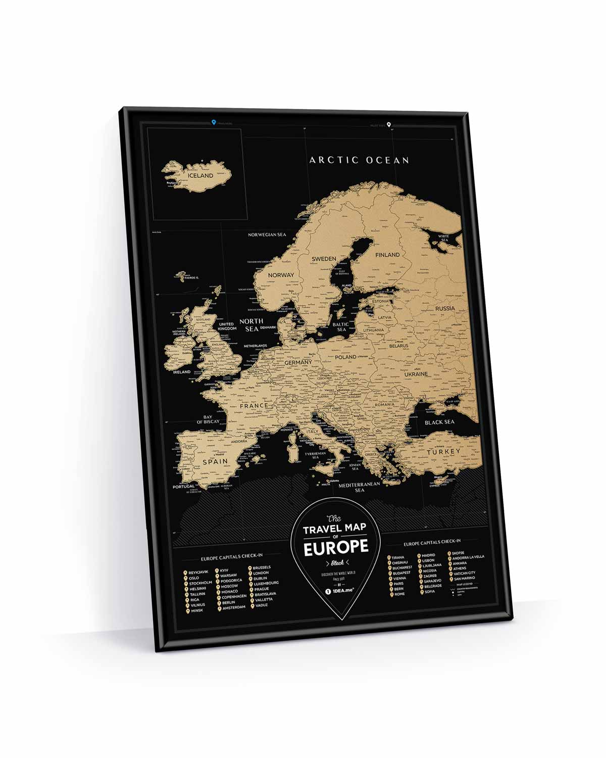 Travel Map® Black Europe